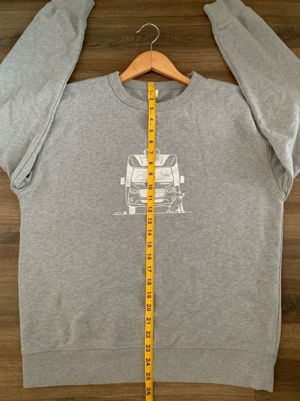 KOTN 100% Egyptian Cotton Heather Grey Crewneck Sweatshirt Men's Size M - Picture 4 of 8